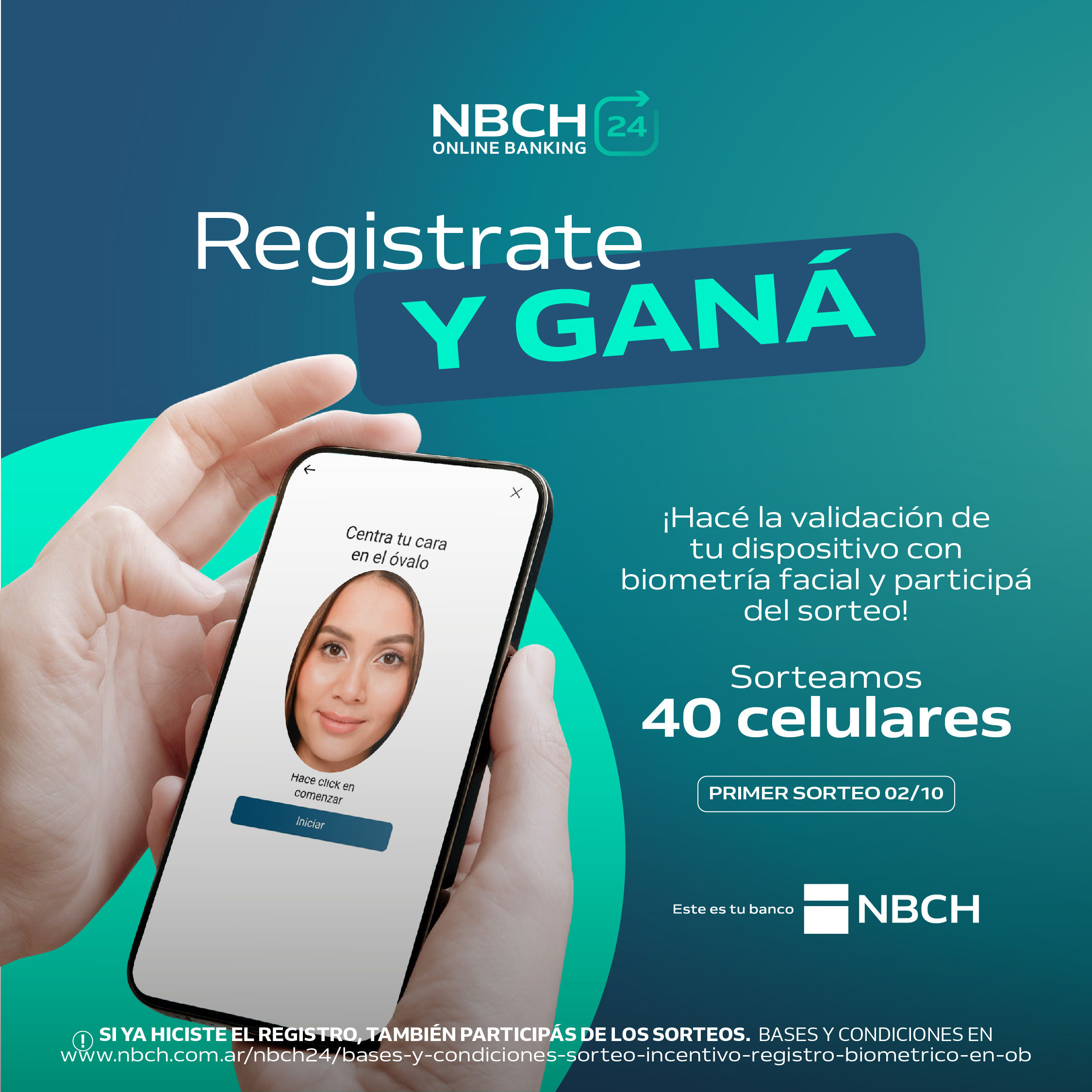 NBCH premia la seguridad con el registro biométrico en Online Banking