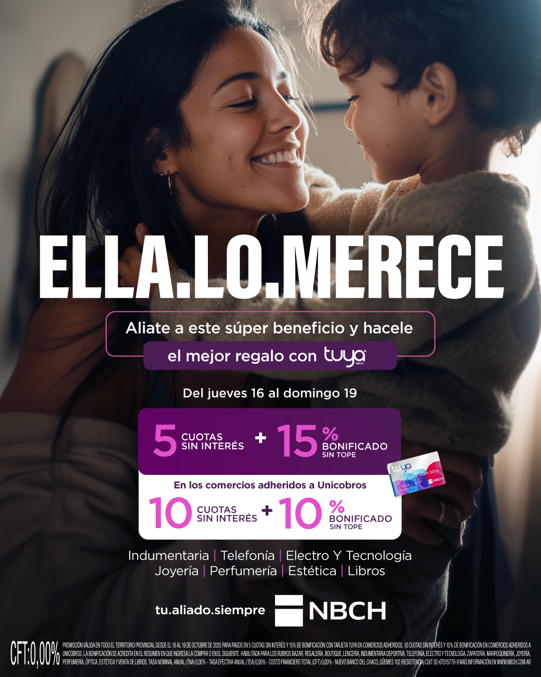 Regalos para mamá con Tuya: cuotas sin interés y bonificaciones