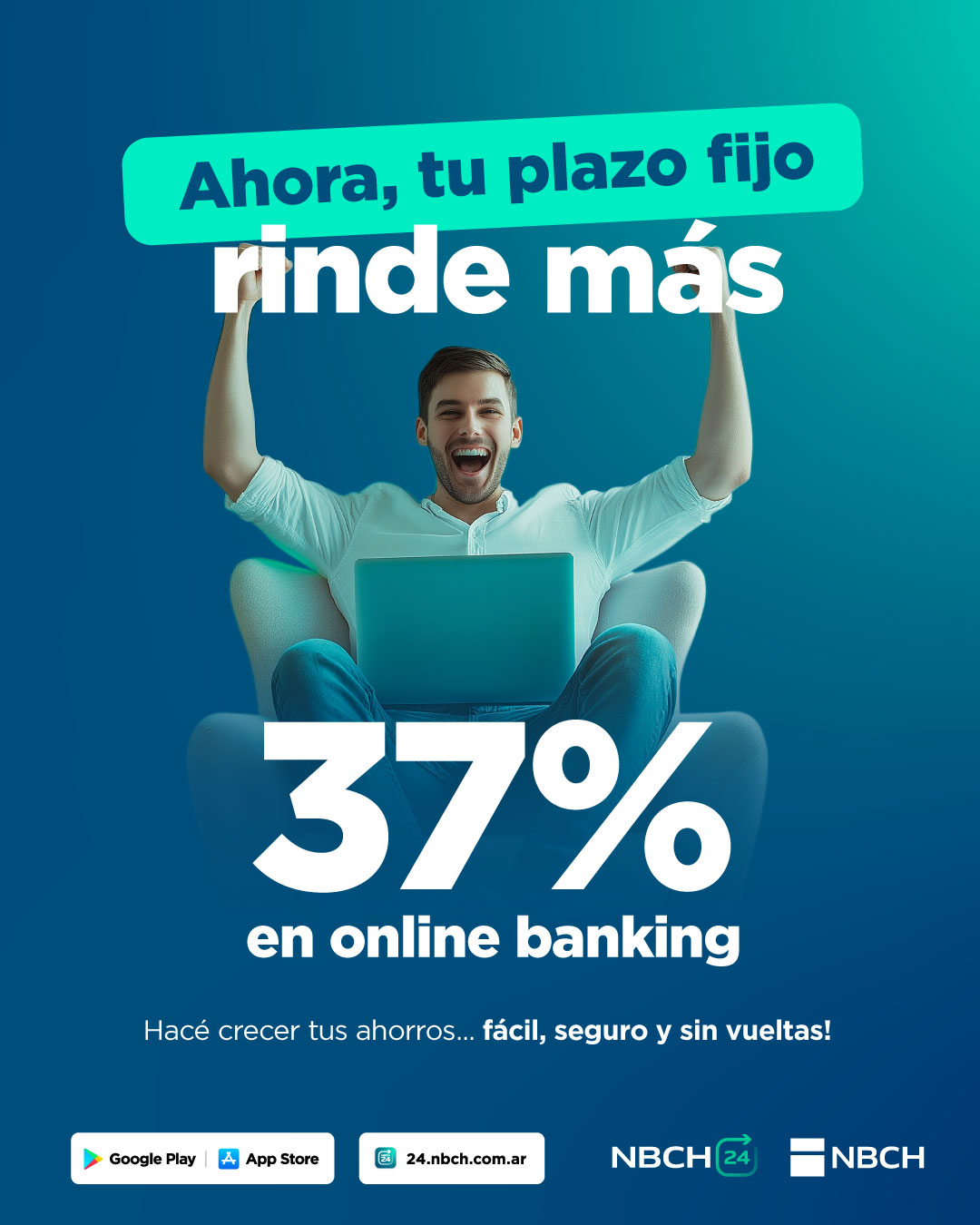NBCH sube la tasa de plazo fijo en Online Banking