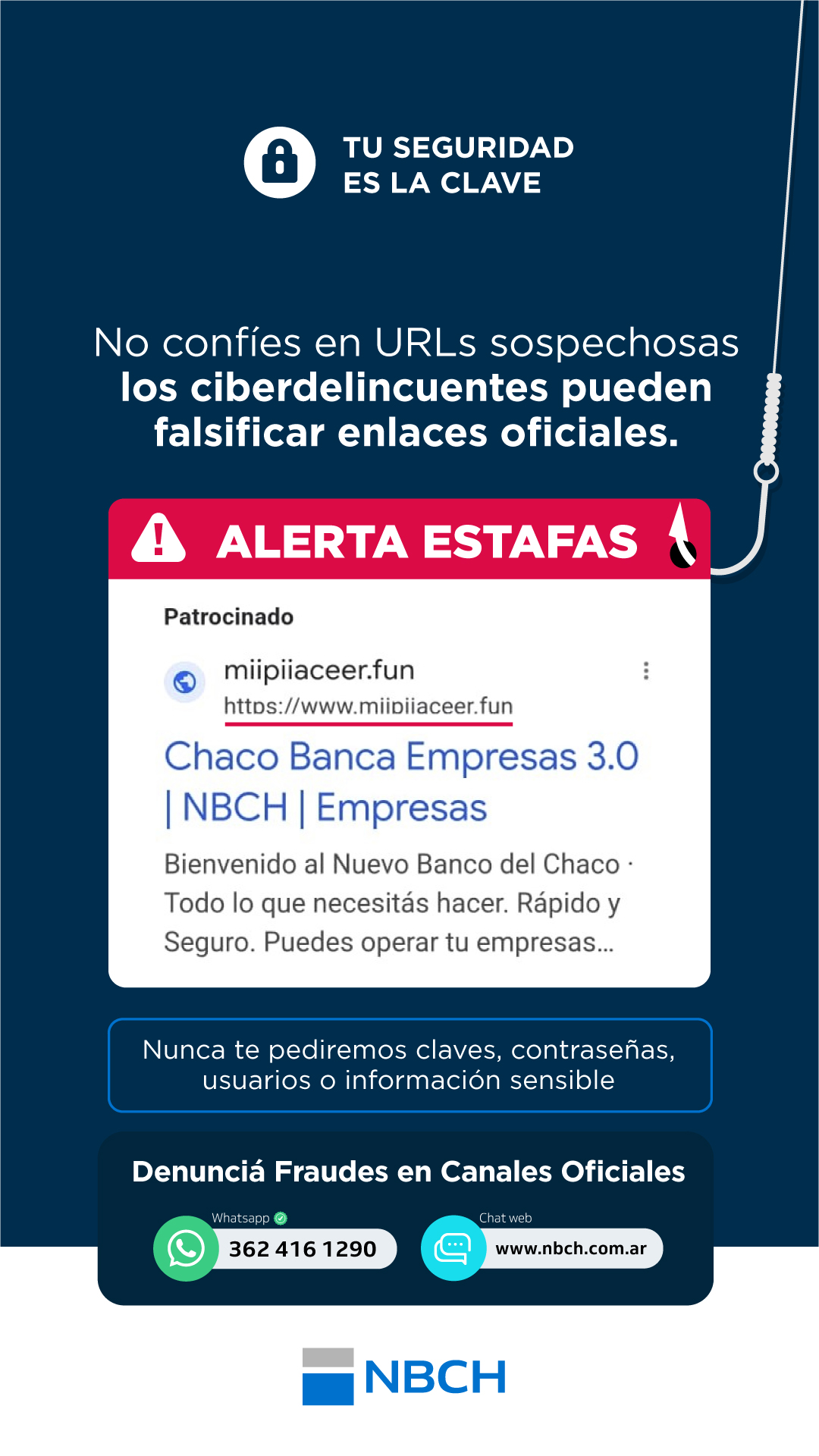 Nuevo Banco de Chaco denuncia a Google por publicidad de sitios fraudulentos