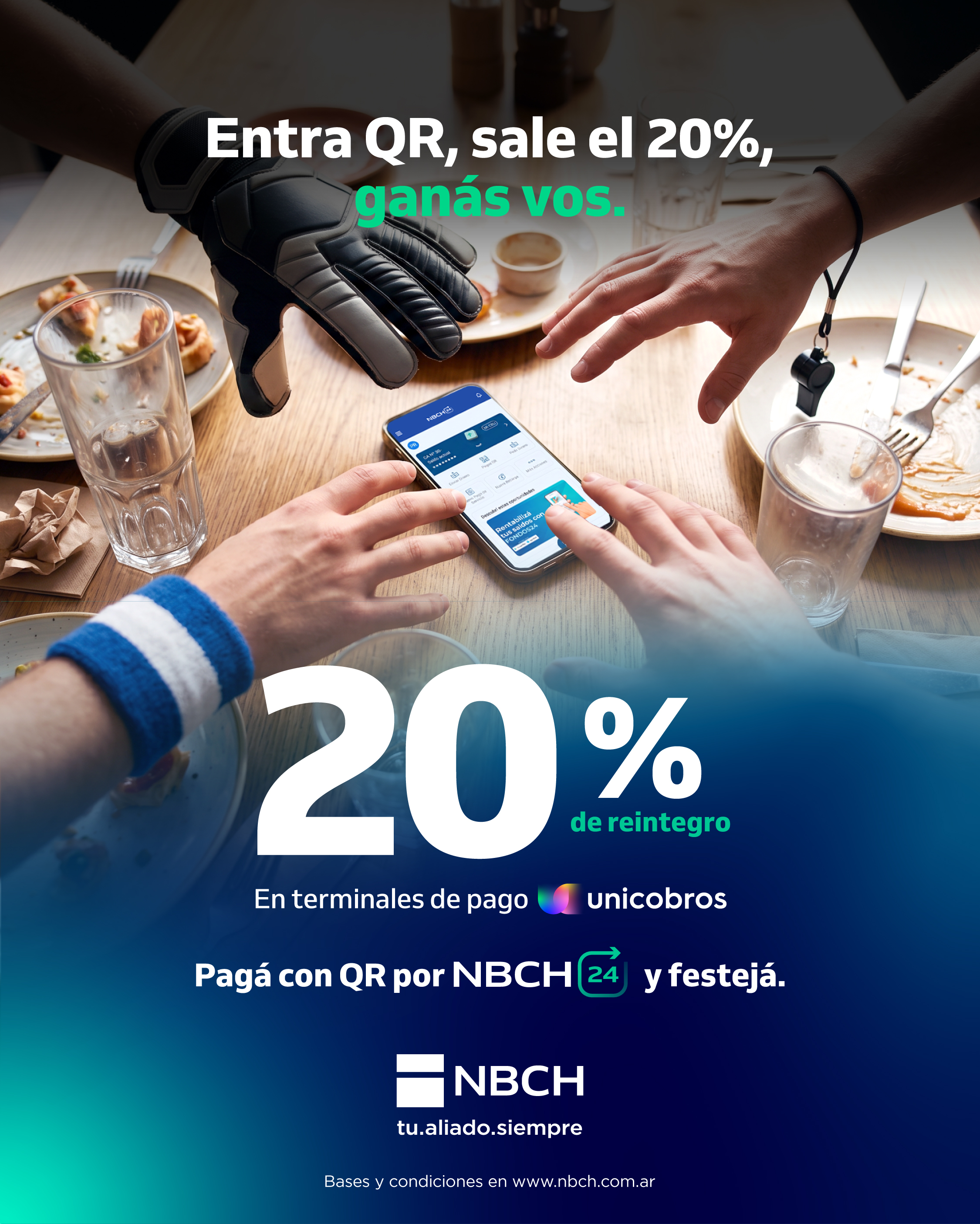 Sigue Argentina y sigue la promo con NBCH24: 20% de reintegro en pagos con QR 